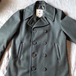Navy Pea Coat Size 40R